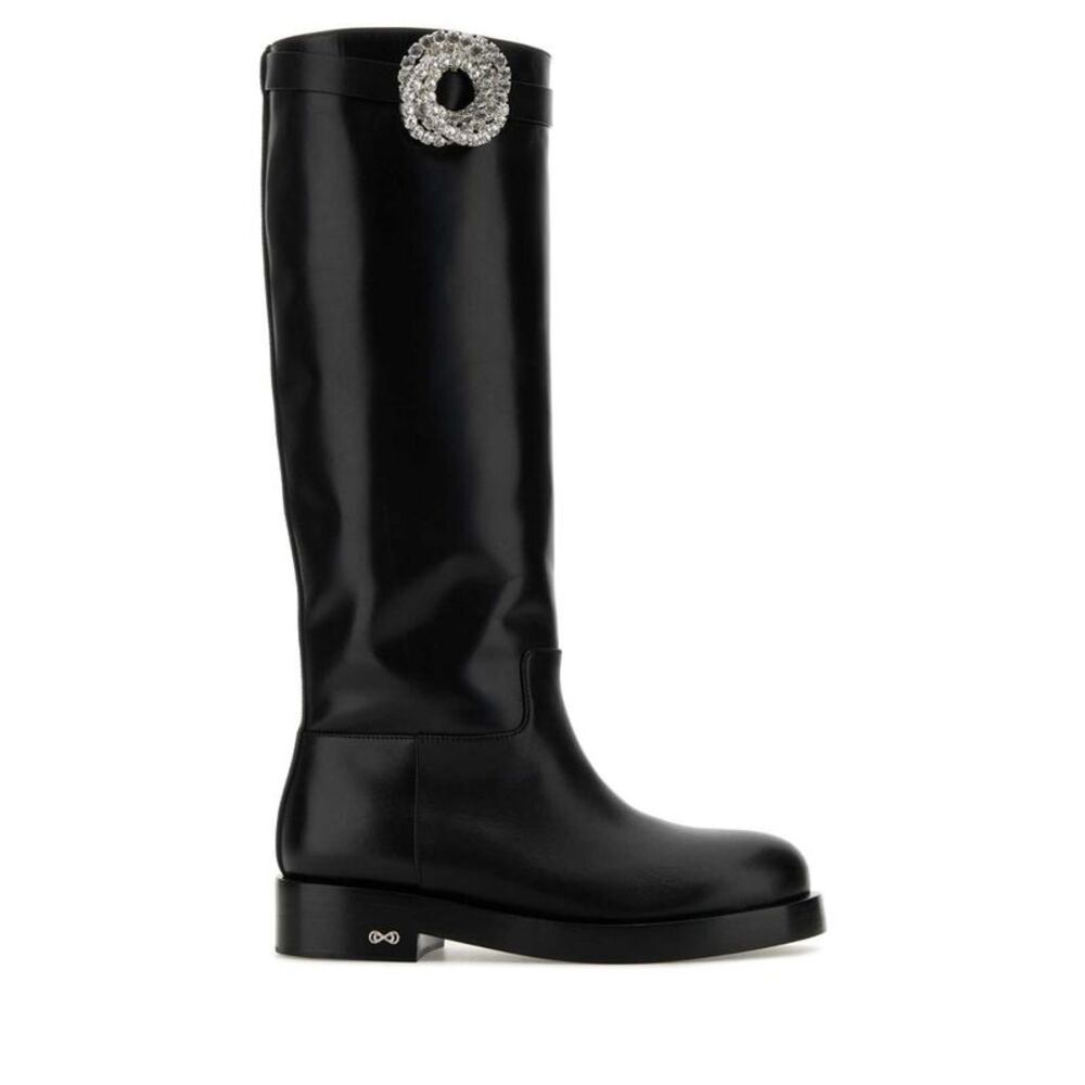 MACH & MACH Embellished Knee-High Boots Women BLACK